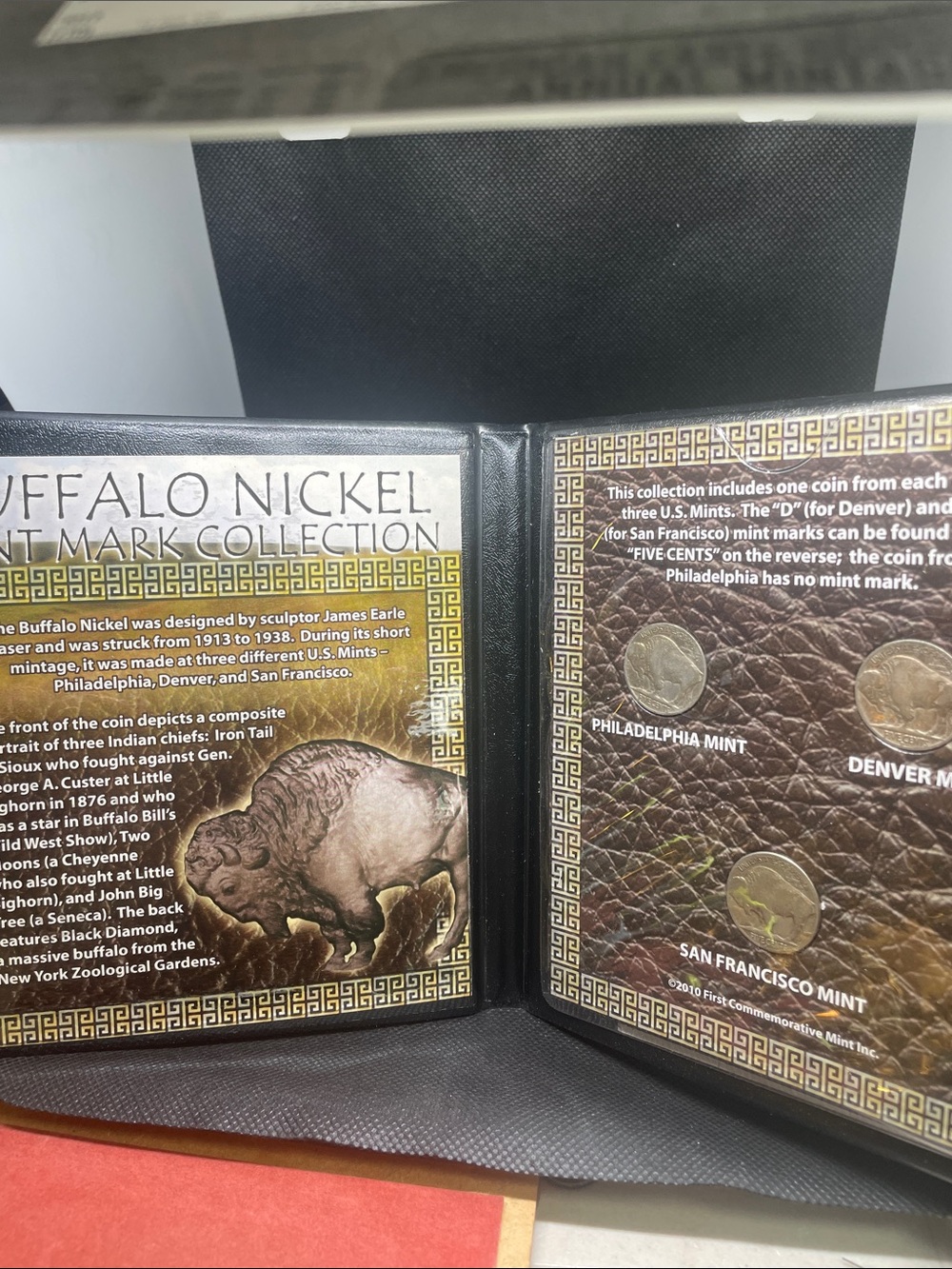 Buffalo Nickel Commemorative Coin Collection 1929 S,1930 P, 1937 D